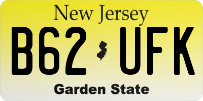 NJ license plate B62UFK
