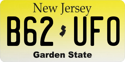 NJ license plate B62UFO