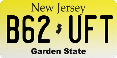 NJ license plate B62UFT