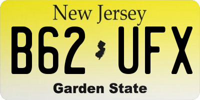 NJ license plate B62UFX