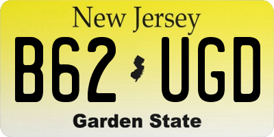 NJ license plate B62UGD