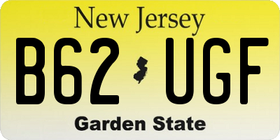 NJ license plate B62UGF