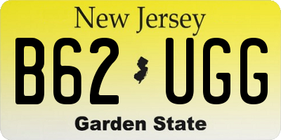 NJ license plate B62UGG