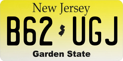 NJ license plate B62UGJ