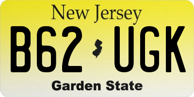 NJ license plate B62UGK