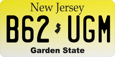 NJ license plate B62UGM