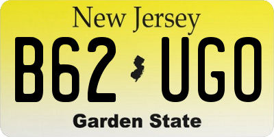 NJ license plate B62UGO