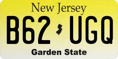 NJ license plate B62UGQ