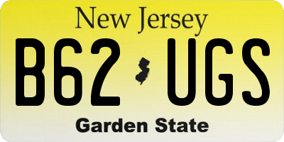 NJ license plate B62UGS