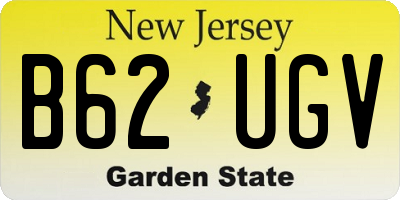 NJ license plate B62UGV