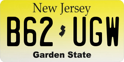 NJ license plate B62UGW