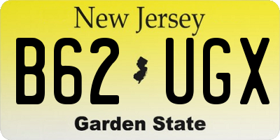NJ license plate B62UGX