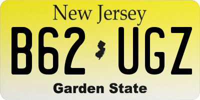 NJ license plate B62UGZ