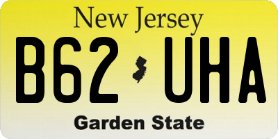NJ license plate B62UHA