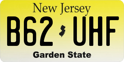 NJ license plate B62UHF