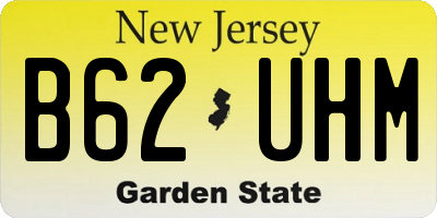 NJ license plate B62UHM