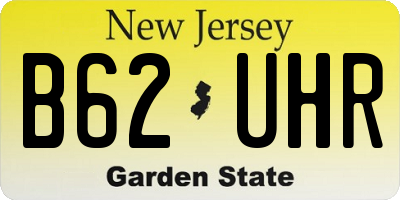 NJ license plate B62UHR