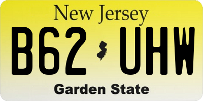 NJ license plate B62UHW