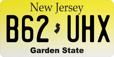 NJ license plate B62UHX