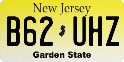 NJ license plate B62UHZ