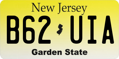 NJ license plate B62UIA