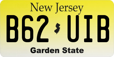 NJ license plate B62UIB