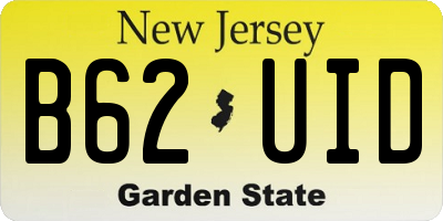 NJ license plate B62UID