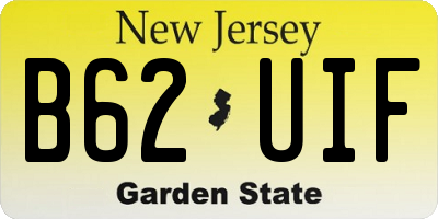 NJ license plate B62UIF