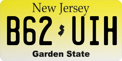 NJ license plate B62UIH