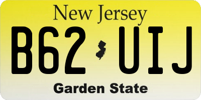 NJ license plate B62UIJ