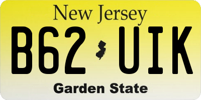 NJ license plate B62UIK