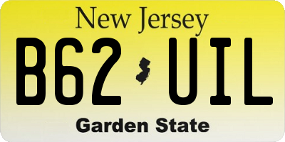 NJ license plate B62UIL