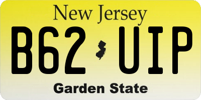 NJ license plate B62UIP