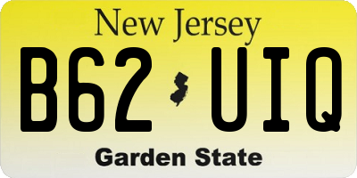 NJ license plate B62UIQ