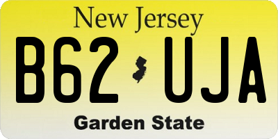 NJ license plate B62UJA
