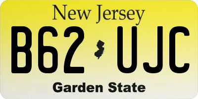 NJ license plate B62UJC