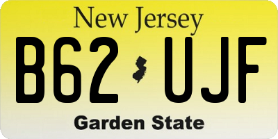 NJ license plate B62UJF