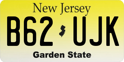 NJ license plate B62UJK