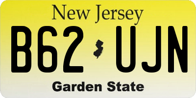 NJ license plate B62UJN
