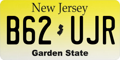 NJ license plate B62UJR
