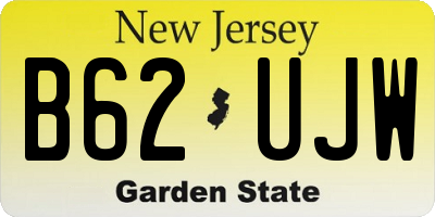 NJ license plate B62UJW