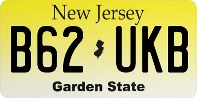 NJ license plate B62UKB