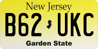 NJ license plate B62UKC