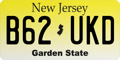NJ license plate B62UKD
