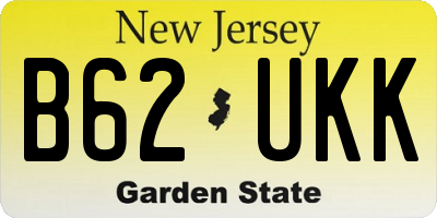 NJ license plate B62UKK