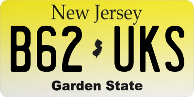 NJ license plate B62UKS