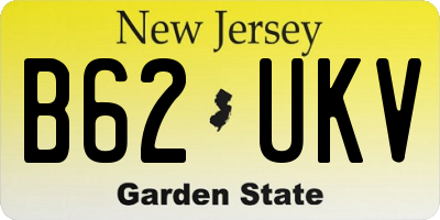 NJ license plate B62UKV