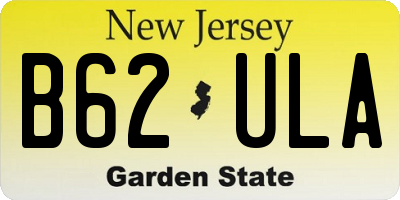 NJ license plate B62ULA