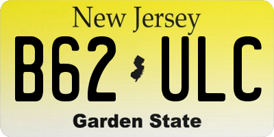 NJ license plate B62ULC