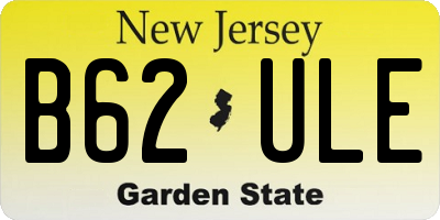 NJ license plate B62ULE